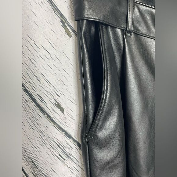 Open Edit Black Pleather Pants M - Picture 6 of 11